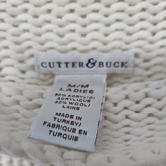 Cutter & Buck Cream Turtleneck Sweater - Picture 2 of 3